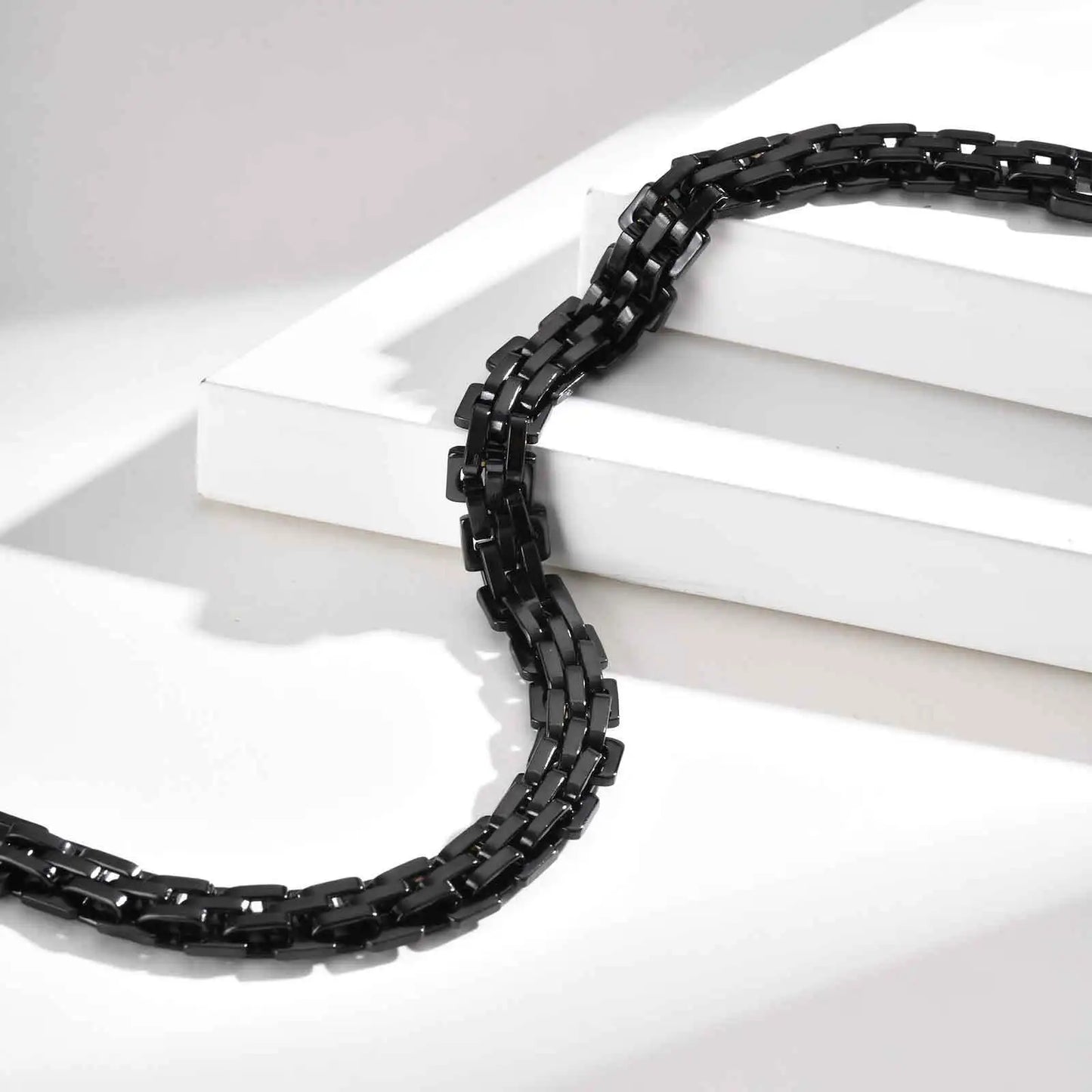 8.7mm Stainless Steel Strap Chain Bracelet for Men