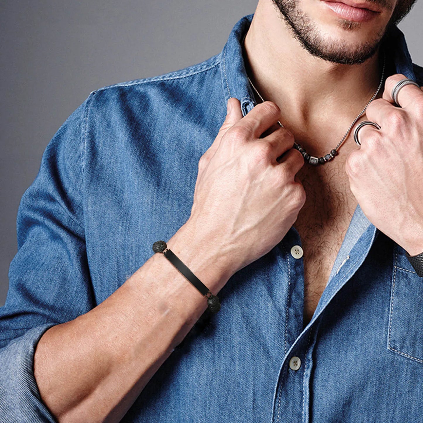 Cremation Urn Bracelet for Ashes Men Keepsake Gift