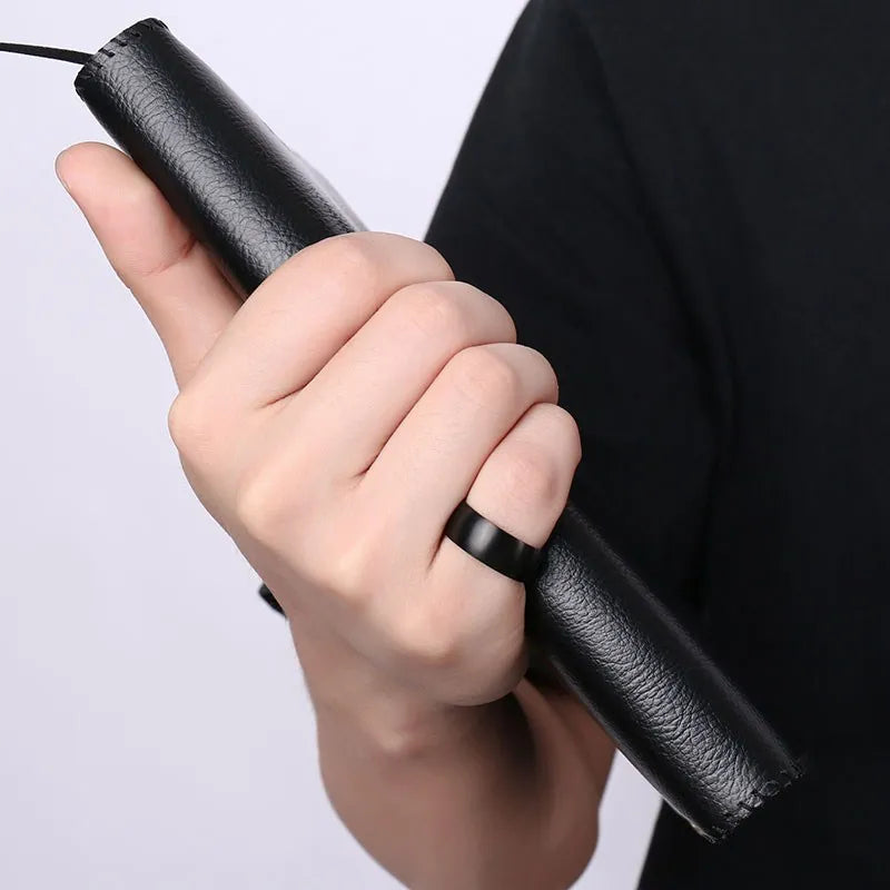 100% Titanium Rings Men 8mm Cool Black Jewelry