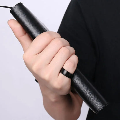 100% Titanium Rings Men 8mm Cool Black Jewelry