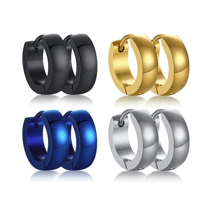 Assorted Colors Simple Small Hoop Earrings