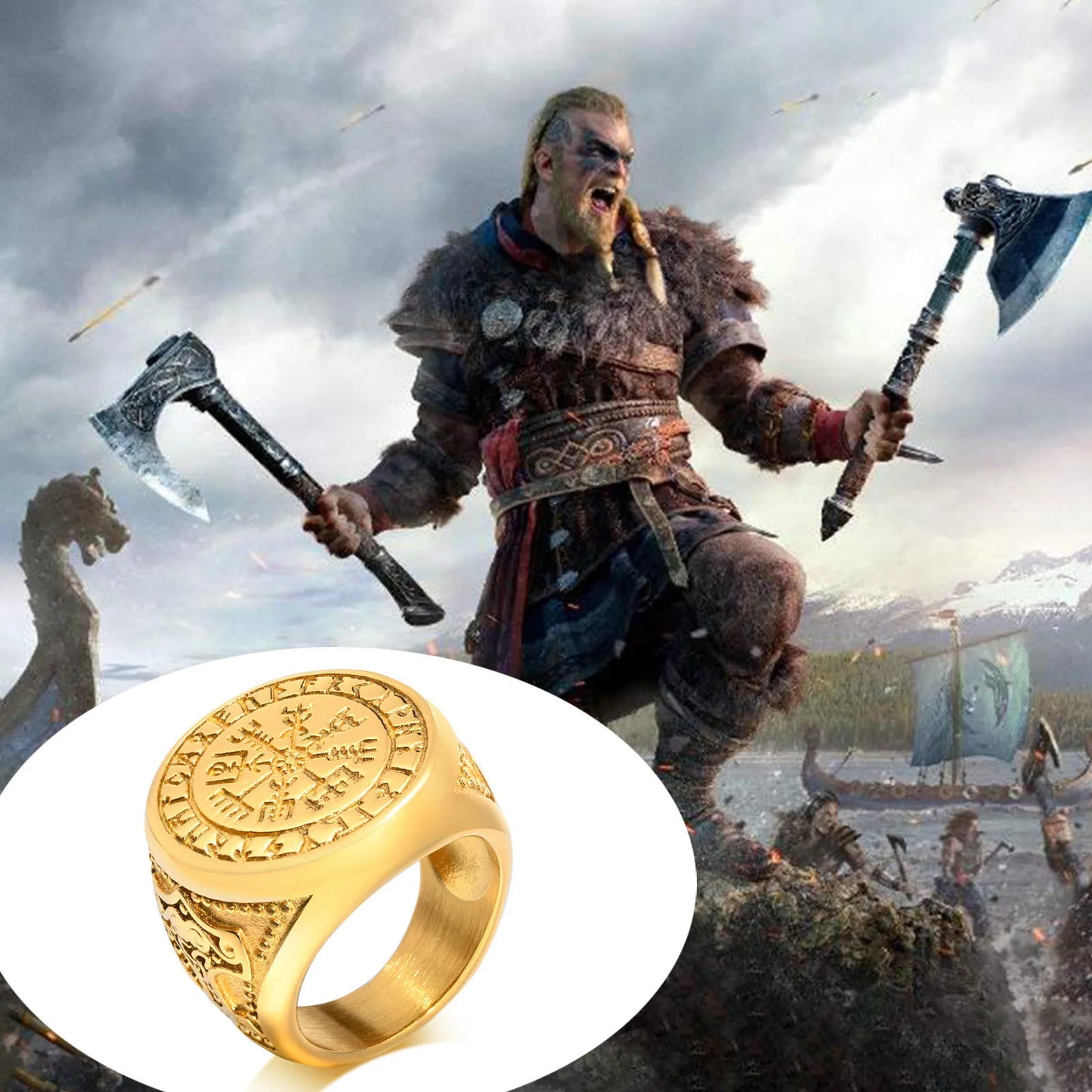 Cool Punk Norse Viking Thor Mjolnir Hammer Rings