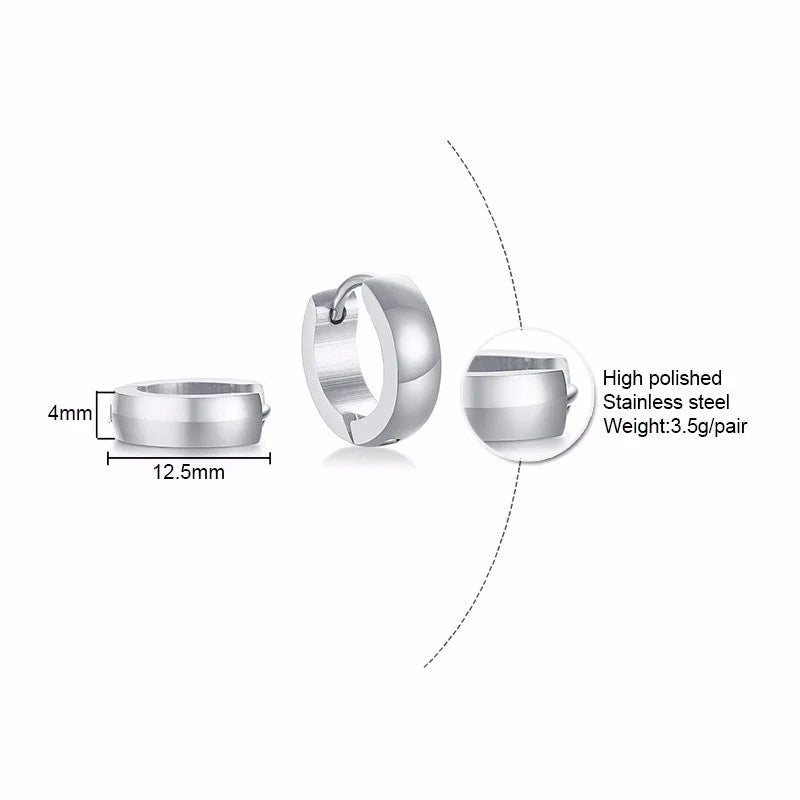 Assorted Colors Simple Small Hoop Earrings