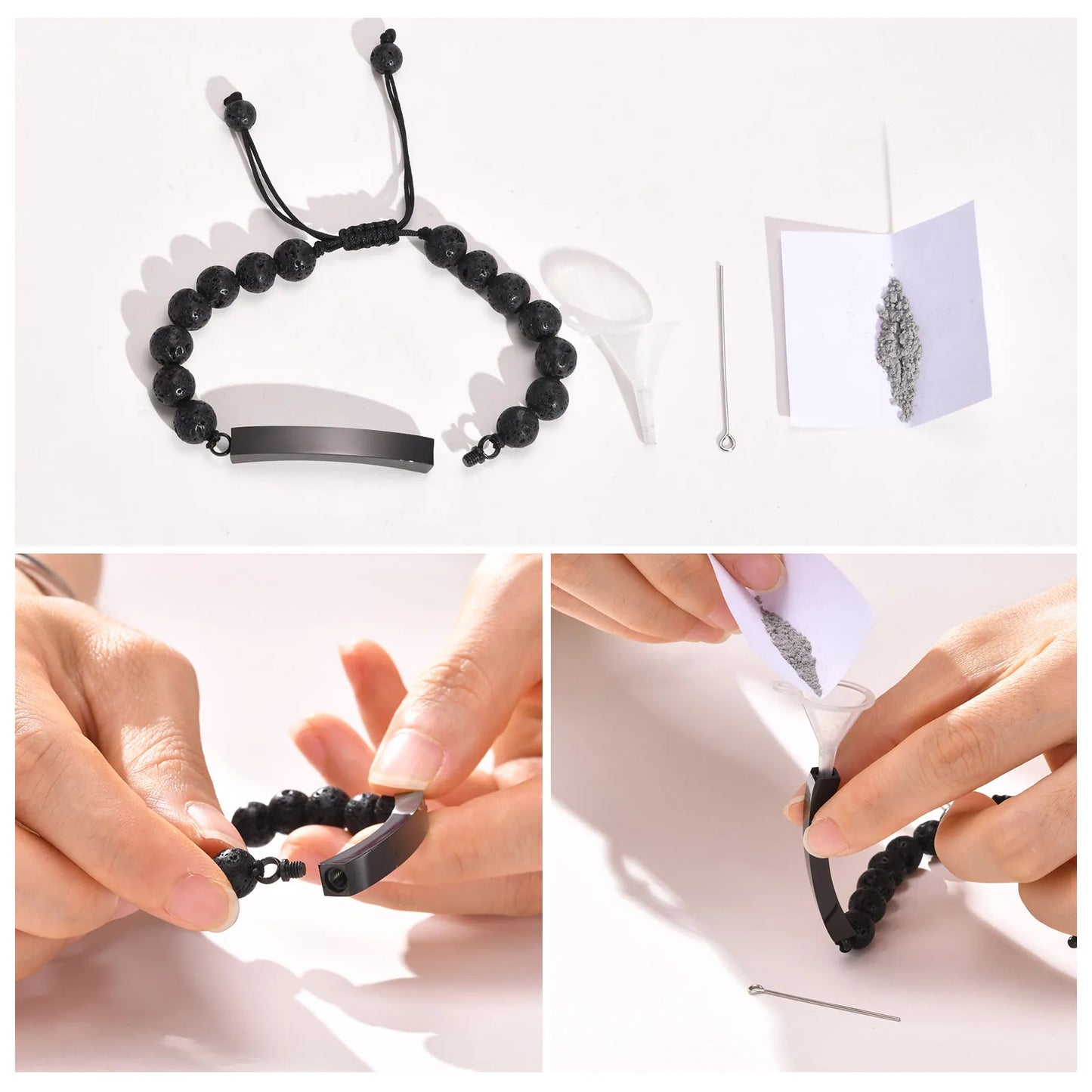 Cremation Urn Bracelet for Ashes Men Keepsake Gift