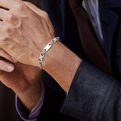 8MM Stainless Steel Link Chain Bracelet for Men