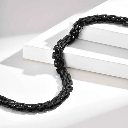 8.7mm Stainless Steel Strap Chain Bracelet for Men