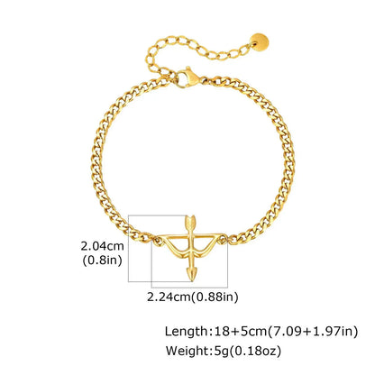 Stainless Steel Bow and Arrow Bracelet for Men