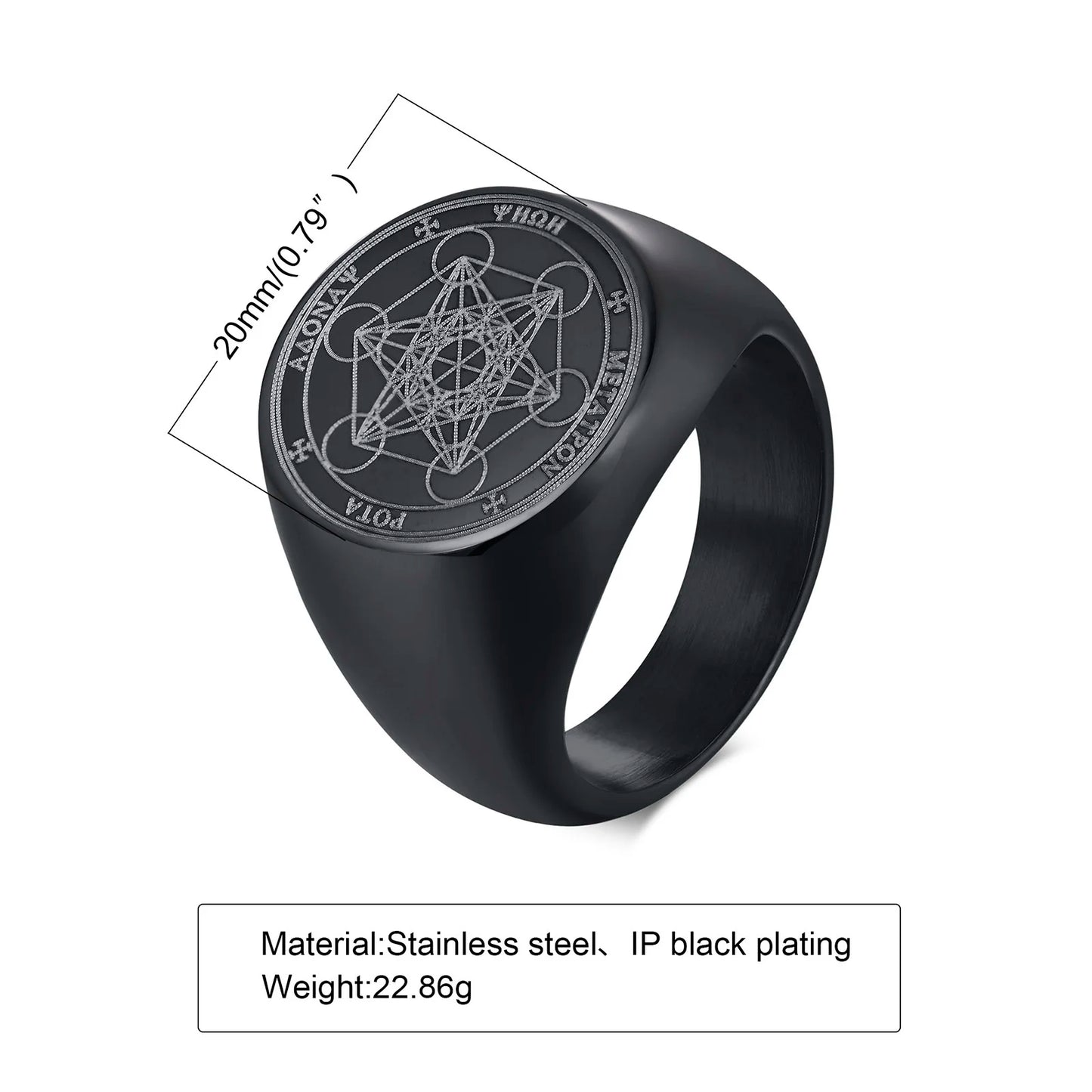 Seven Seals of Angels Rings for Men