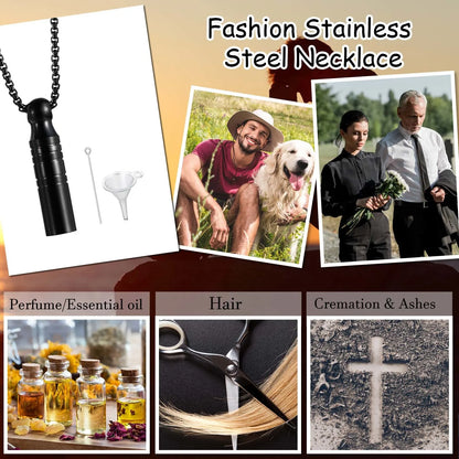 Men Urn Pendant Necklace for Ashes