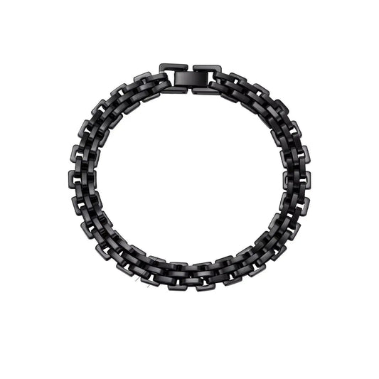 8.7mm Stainless Steel Strap Chain Bracelet for Men