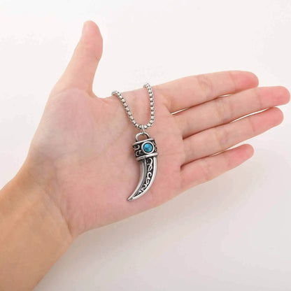 Horn Turquoise Pendant Necklace for Men