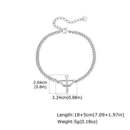 Stainless Steel Bow and Arrow Bracelet for Men