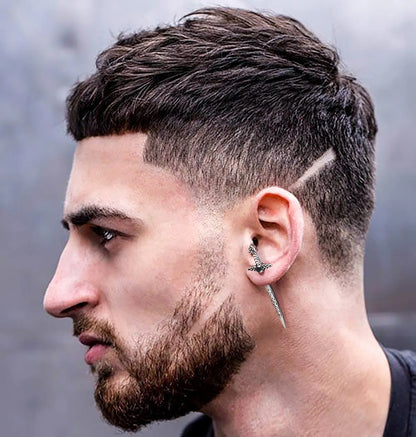 Rock Punk Sword Style Stud Earrings for Men Jewelry