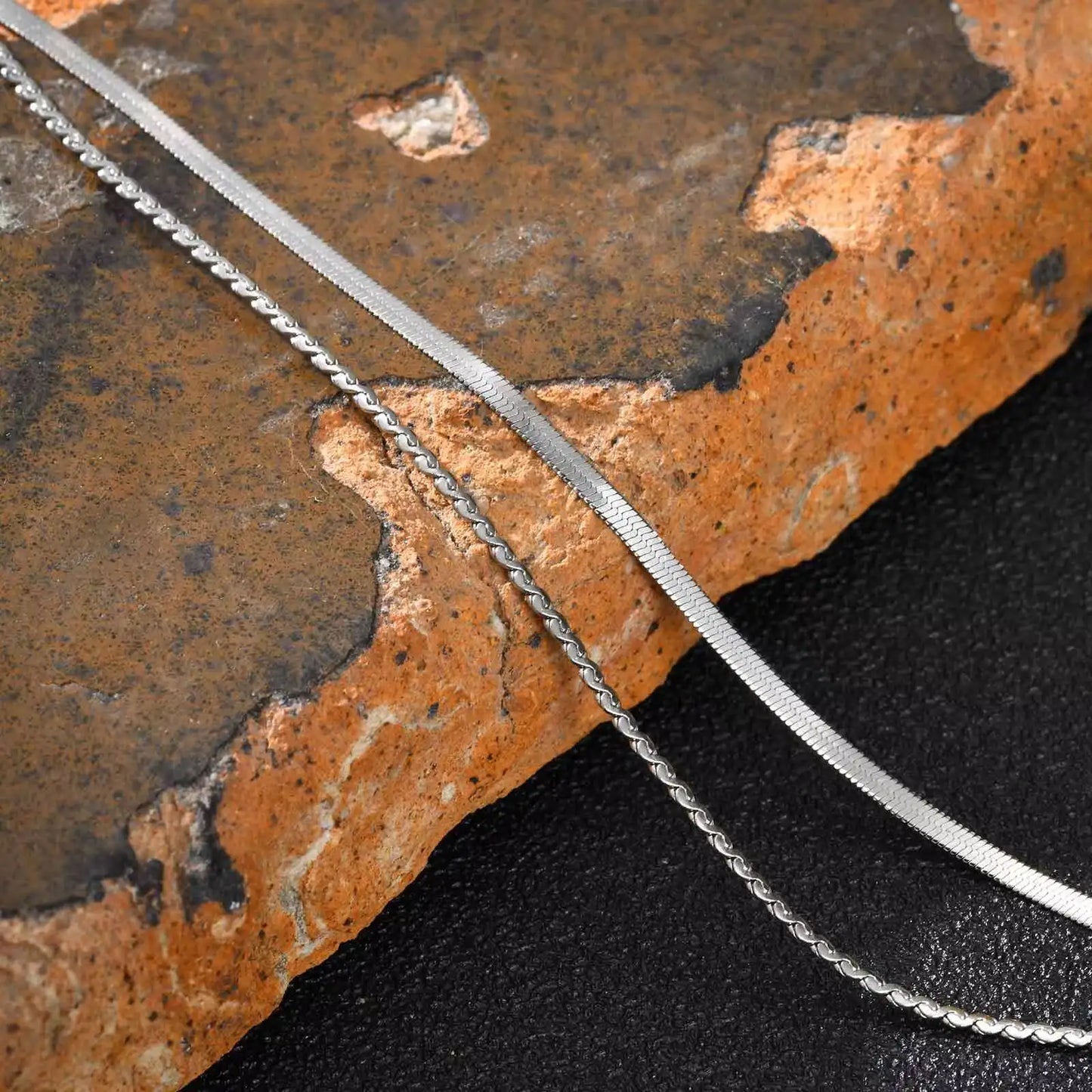 Stainless Steel Blade Double Layer Chain Bracelet for Men